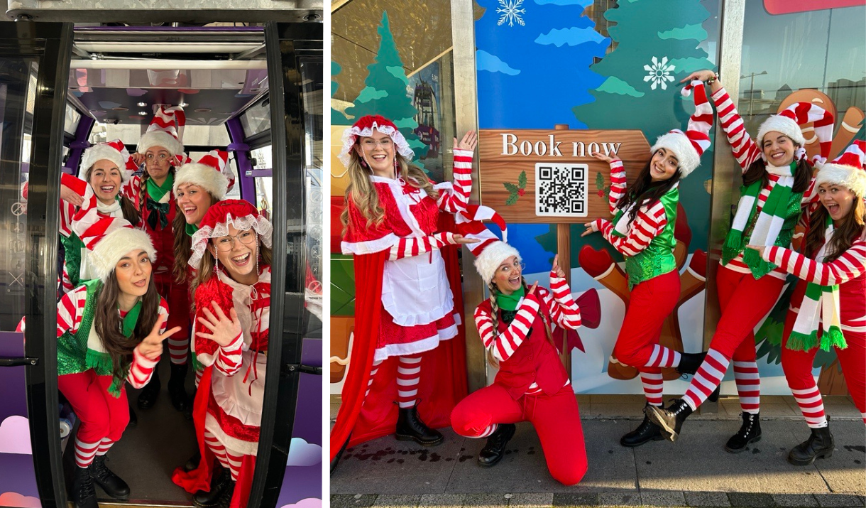 Mrs Claus and the Elves at the IFS Cloud Cable Car this Christmas